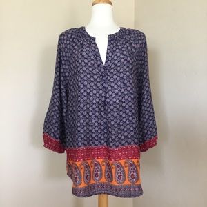 Beach Lunch Lounge BLL Women’s Top Paisley Size L